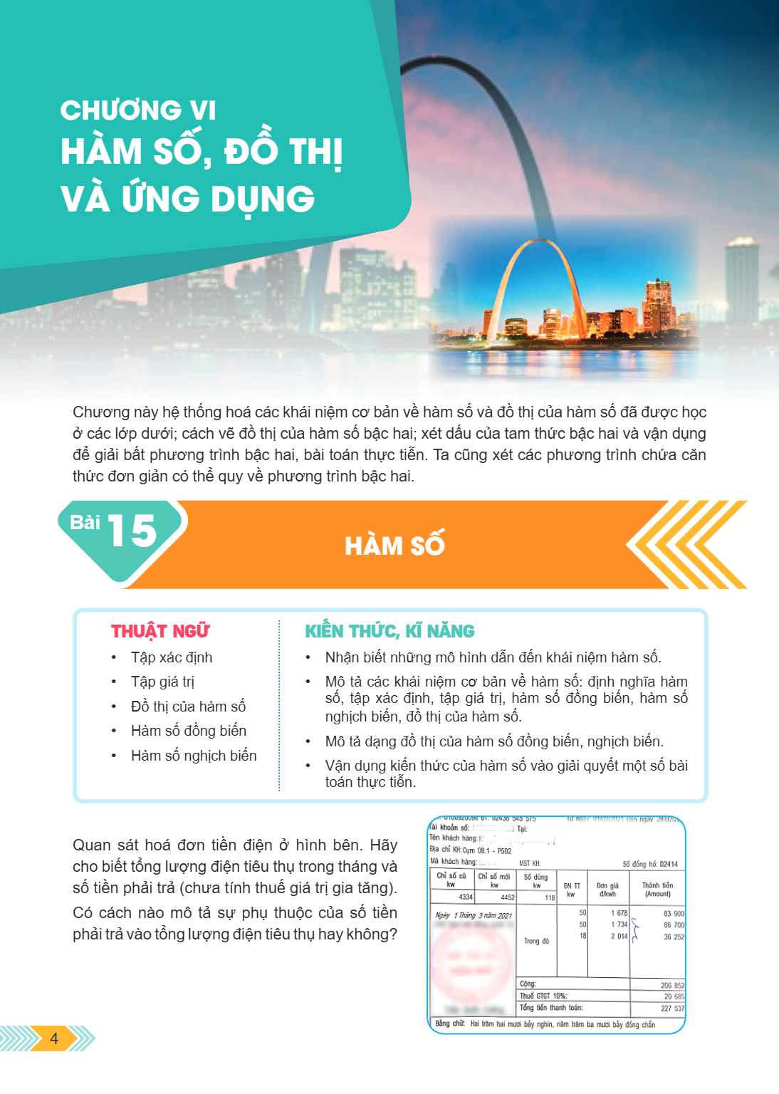 Bài 15. Hàm số Chương này hệ thống hoá các khái niệm cơ bản về hàm số và đồ thị của hàm số đã được học ở các lớp dưới; cách vẽ đồ thị của hàm số bậc hai; xét dấ