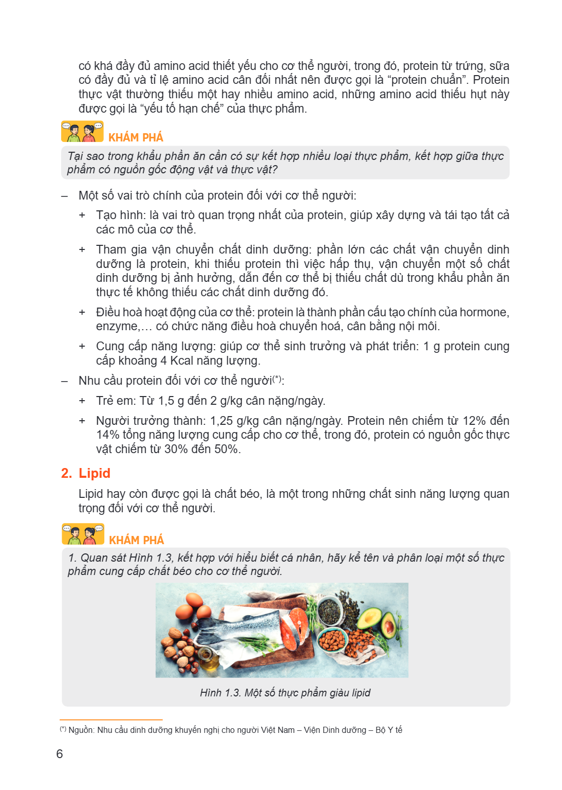 có khá đầy đủ amino acid thiết yếu cho cơ thể người, trong đó, protein từ trứng, sữa có đầy đủ và tỉ lệ amino acid cân đối nhất nên được gọi là "protein chuẩn".