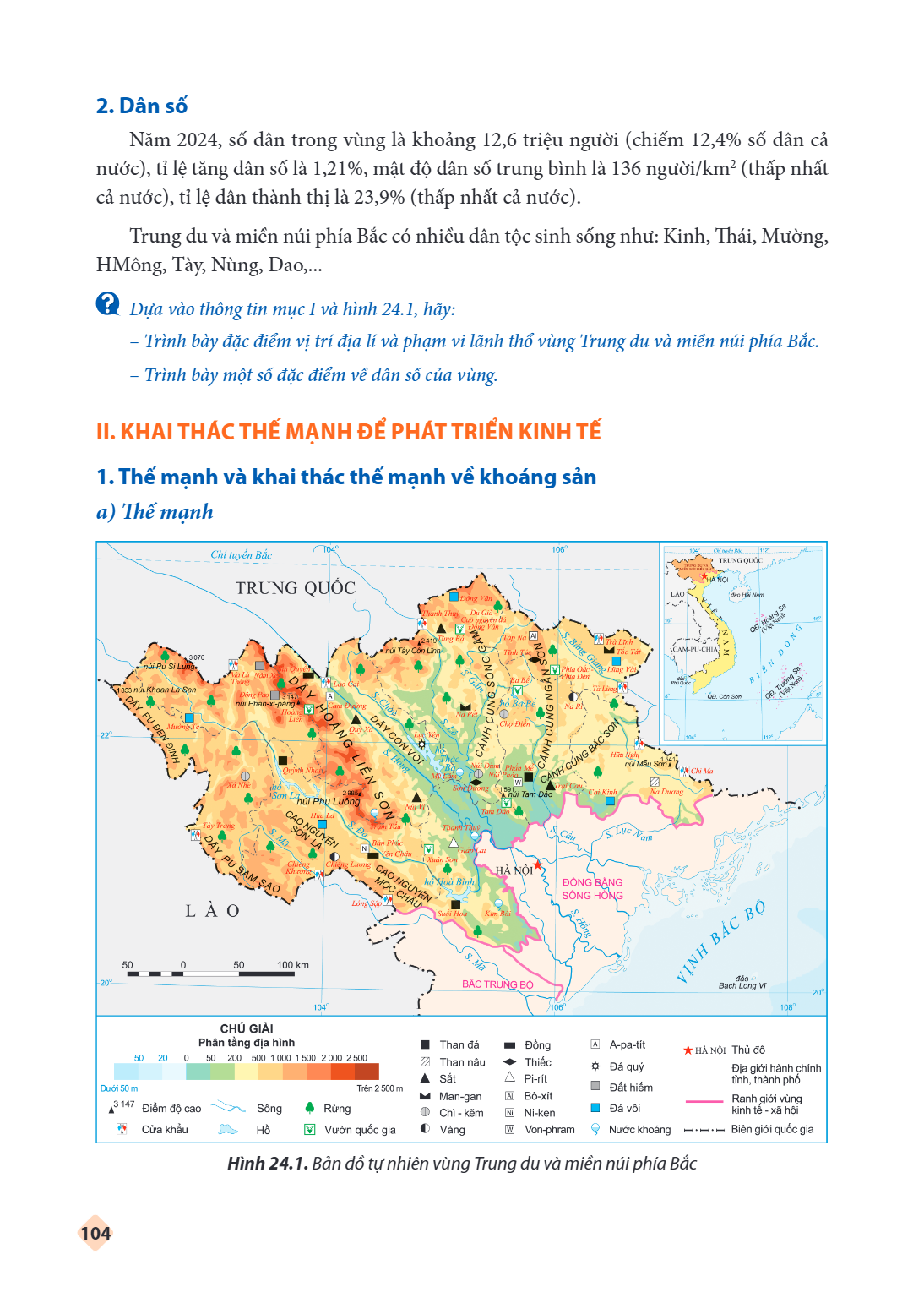 2. Dân số Năm 2024, số dân trong vùng là khoảng 12,6 triệu người (chiếm 12,4% số dân cả nước), tỉ lệ tăng dân số là 1,21%, mật độ dân số trung bình là 136 người