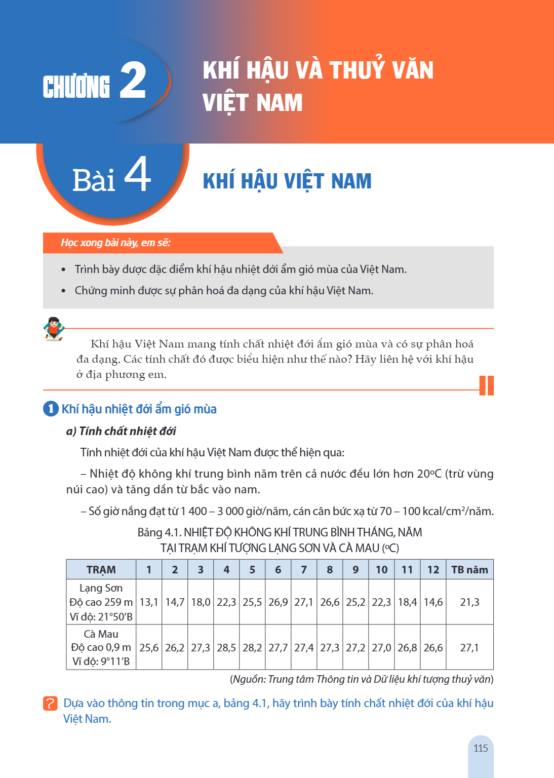Bài 4. Khí hậu Việt Nam Bài 4. KHÍ HẬU VIỆT NAM Học xong bài này, em sẽ: Trình bày được đặc điểm khí hậu nhiệt đới ẩm gió mùa của Việt Nam. Chứng minh được sự p