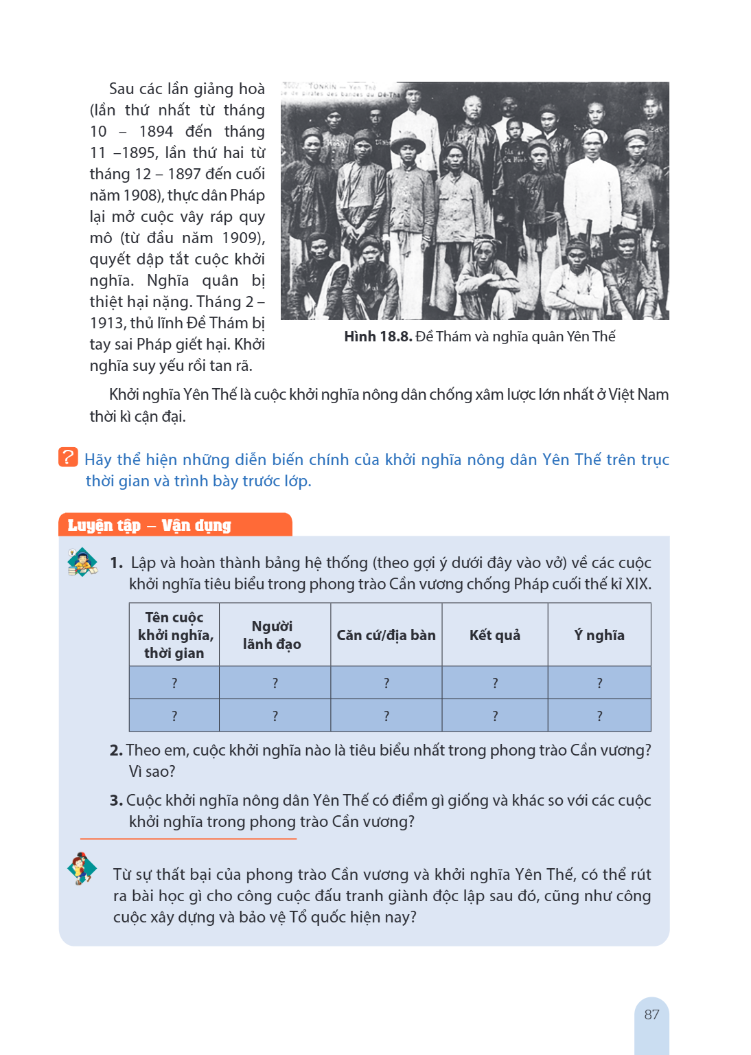Sau các lần giảng hoà (lần thứ nhất từ tháng 10 – 1894 đến tháng 11 –1895, lần thứ hai từ tháng 12 – 1897 đến cuối năm 1908), thực dân Pháp lại mở cuộc vây ráp 