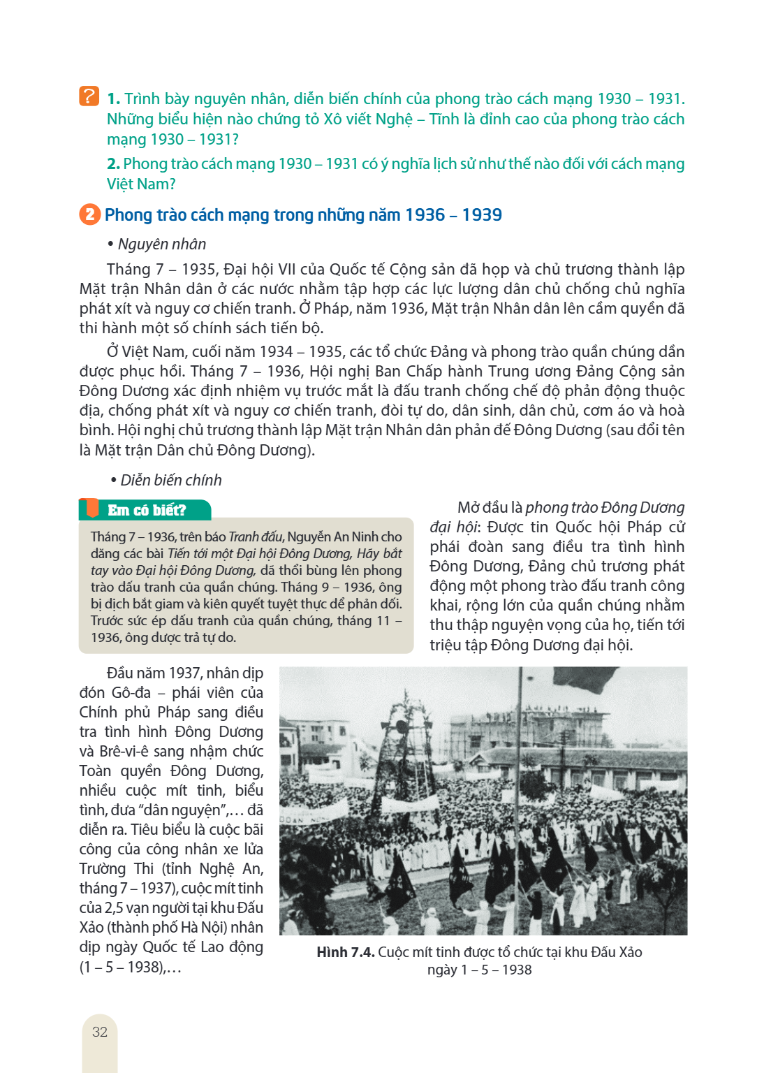 Trình bày nguyên nhân, diễn biến chính của phong trào cách mạng 1930 – 1931. Những biểu hiện nào chứng tỏ Xô viết Nghệ – Tĩnh là đỉnh cao của phong trào cách mạ