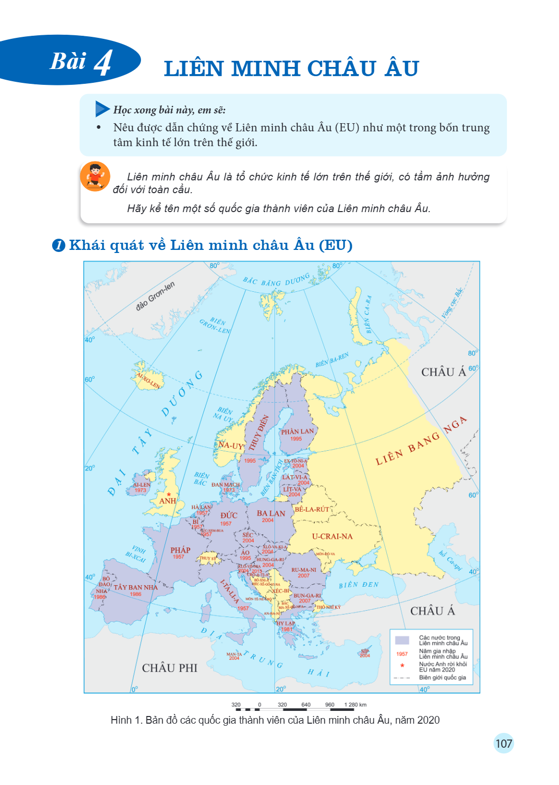 Bài 4. Liên minh châu Âu Học xong bài này, em sẽ: Nêu được dẫn chứng về Liên minh châu Âu (EU) như một trong bốn trung tâm kinh tế lớn trên thế giới. Liên minh 
