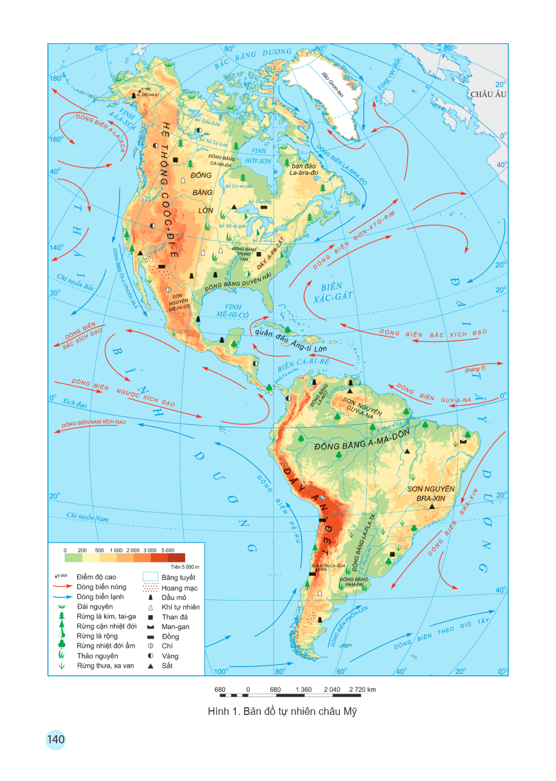 BẮC BĂNG DƯƠNG CHÂU ÂU Vịnh cực Bắc Đảo Greenland 60° 80° 180° 160° 40° 20° 0° 40° 20° VỊNH A-LAXCA DÒNG BIỂN NÓNG A-LAXCA HỆ THỐNG NÚI COOC-ĐI-E ĐỒNG BẰNG LỚN 