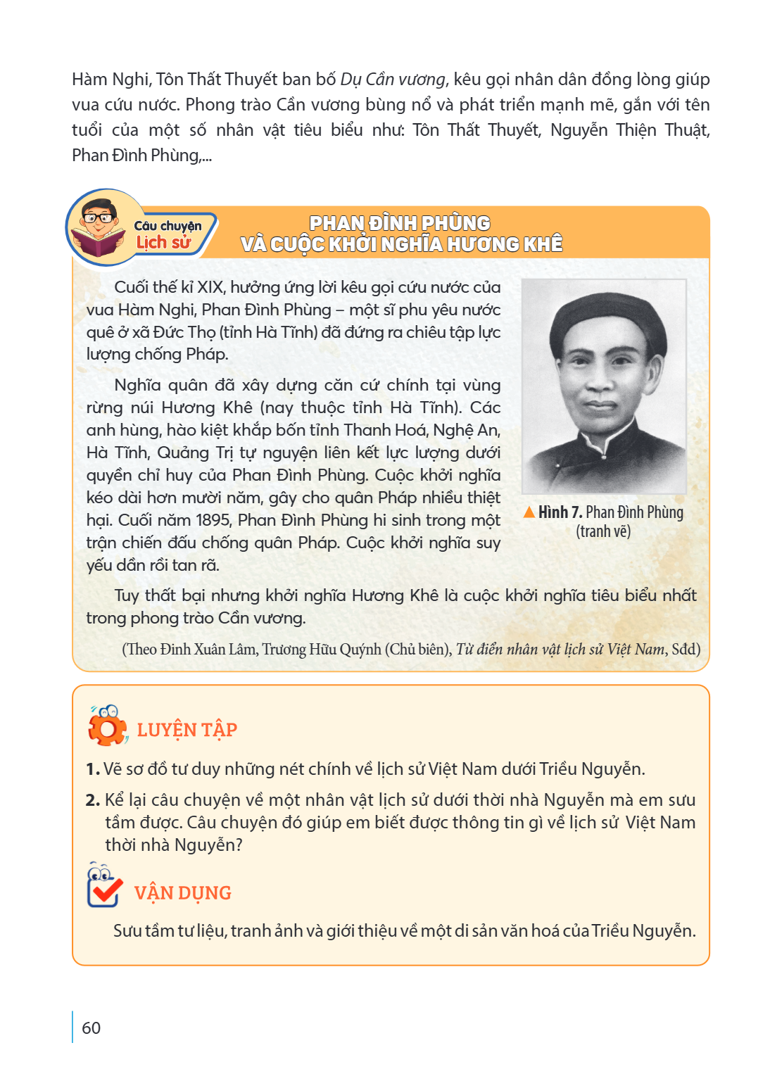 Hàm Nghi, Tôn Thất Thuyết ban bố Dụ Cần vương, kêu gọi nhân dân đồng lòng giúp vua cứu nước. Phong trào Cần vương bùng nổ và phát triển mạnh mẽ, gắn với tên tuổ