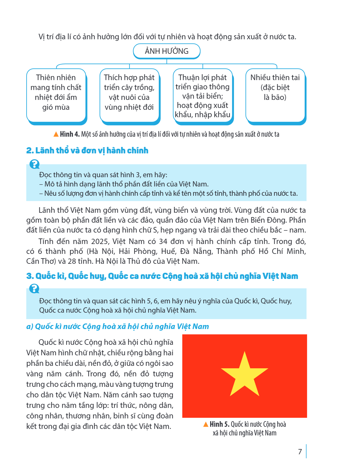 Vị trí địa lí có ảnh hưởng lớn đối với tự nhiên và hoạt động sản xuất ở nước ta. ẢNH HƯỞNG Thiên nhiên mang tính chất nhiệt đới ẩm gió mùa Thích hợp phát triển 