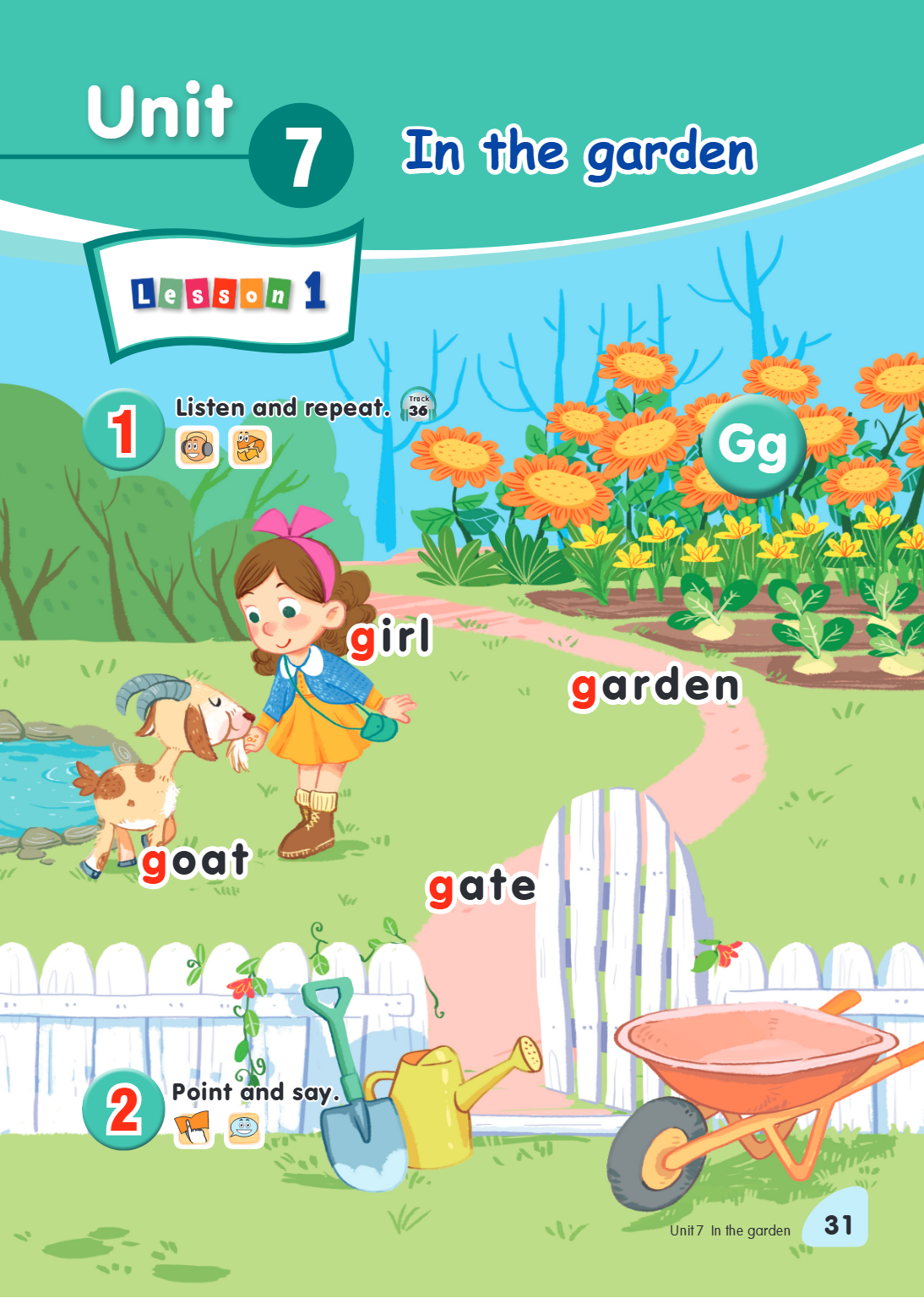 Unit 7. In the garden Lesson 1 1. Listen and repeat. Track 36