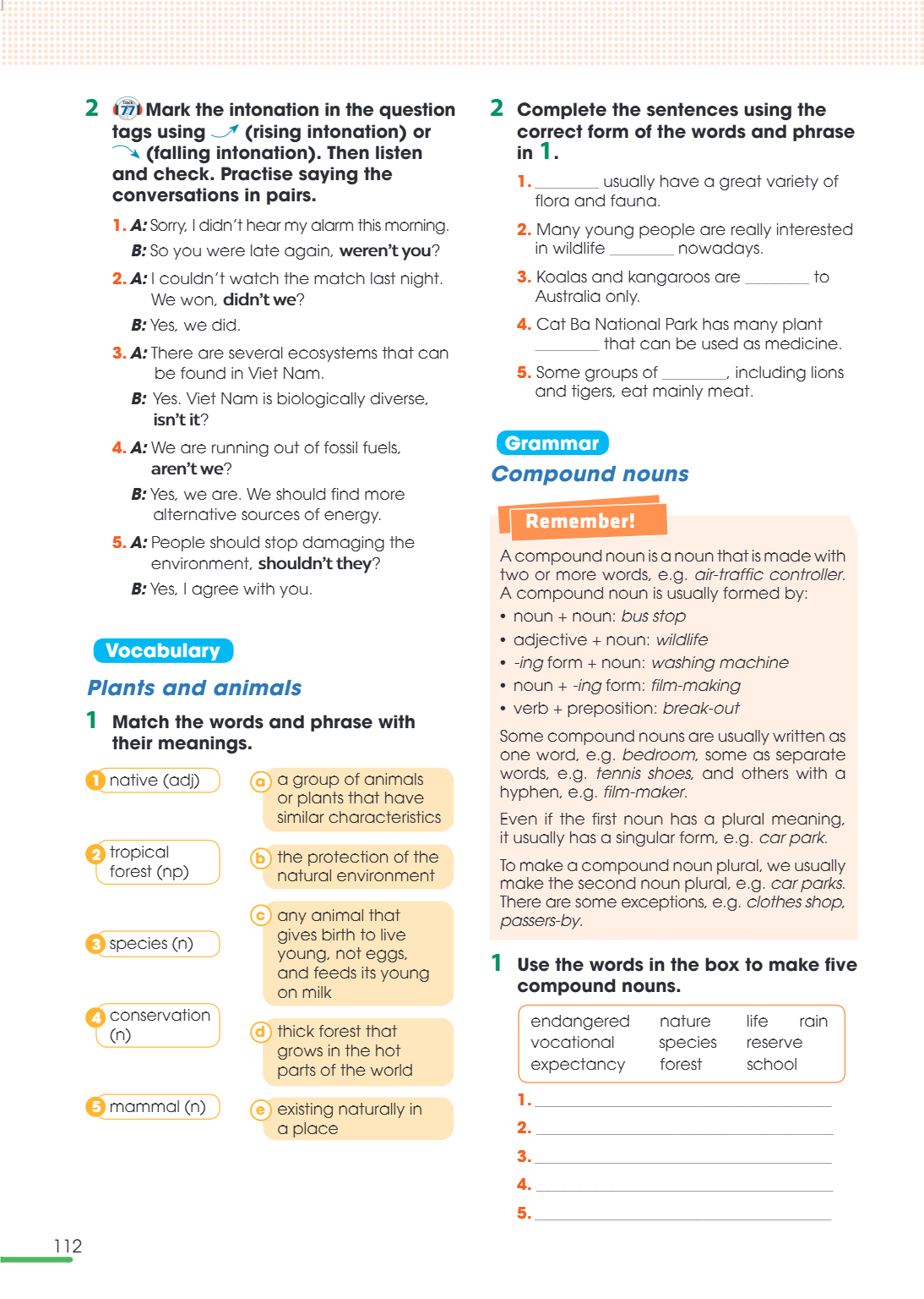 Grammar Compound nouns Remember! A compound noun is a noun that is made with two or more words, e.g. air-traffic controller. A compound noun is usually formed b