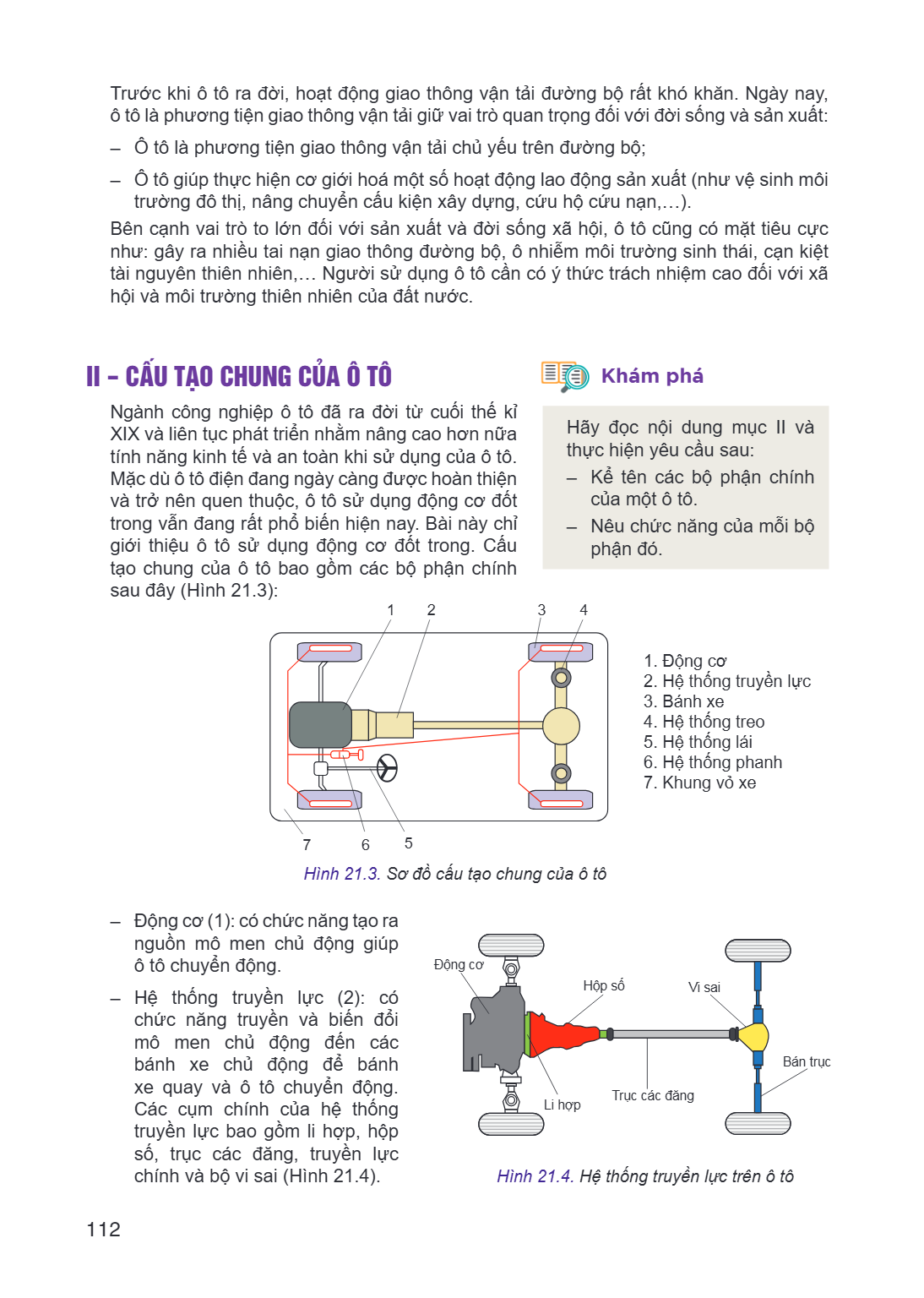 Trước khi ô tô ra đời, hoạt động giao thông vận tải đường bộ rất khó khăn. Ngày nay, ô tô là phương tiện giao thông vận tải giữ vai trò quan trọng đối với đời s